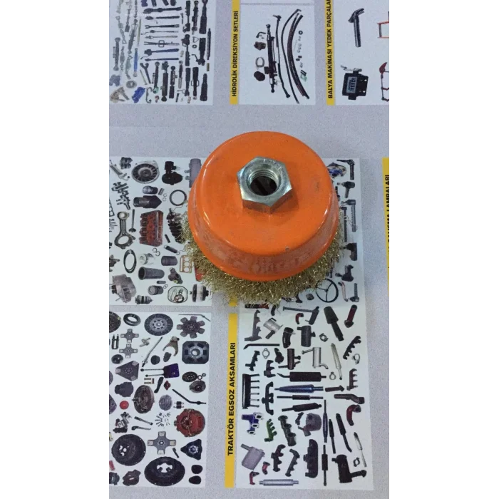 Fireflex Vidalı Saçaklı Çanak Fırça 65 mm