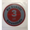 3 YIL GARANTİLİDİR ETİKETİ ERKUNT