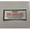 ALTARNATÖR İKAZ ETİKETİ MF