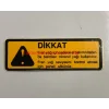 FREN YAĞI İKAZ ETİKETİ MF