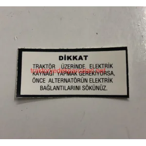 ALTARNATÖR İKAZ ETİKETİ MF