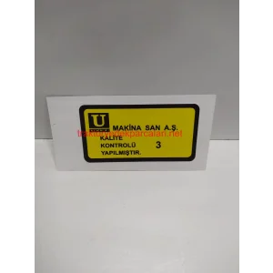 KALİTE KONTROL ETİKETİ E.M