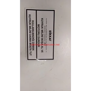 KUYRUK MİL ÇALIŞTIRMA İKAZ ETİKETİ KOMPLE