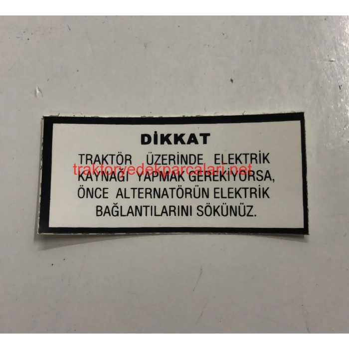 ALTARNATÖR İKAZ ETİKETİ MF