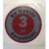 3 YIL GARANTİLİDİR ETİKETİ ERKUNT