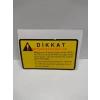 MOTOR YAĞ İKAZ ETİKETİ SARI