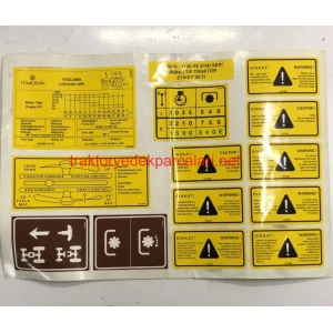 KABİN - MOTOR ETİKET SETİ TÜMOSAN