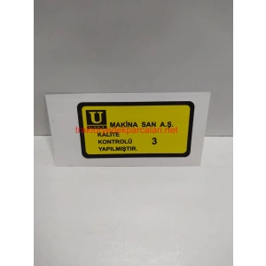 KALİTE KONTROL ETİKETİ E.M