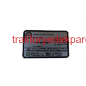 MF YAĞ TANITIM ETİKETİ