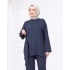 ASİMETRİK KESİM YANDAN BAĞLAMALI GÖMLEK PANTOLON TAKIM