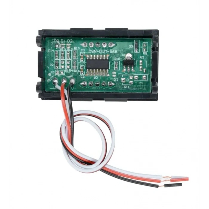 0.56 İnch Dc 0-100V Digital Kırmızı Voltmetre 3 Telli Panel Tip