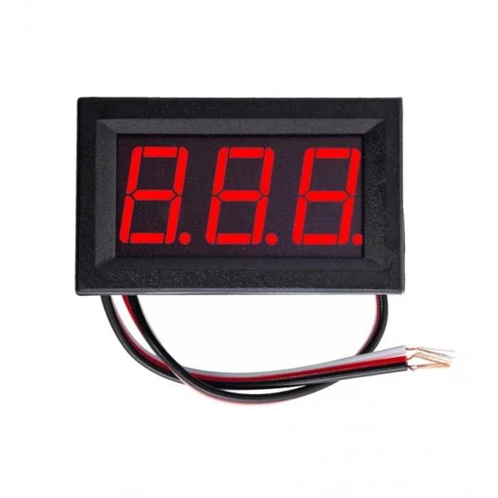 0.56 İnch Dc 0-100V Digital Kırmızı Voltmetre 3 Telli Panel Tip