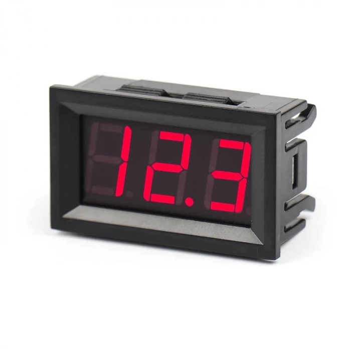 0.56 İnch Dc 0-30V Digital Kırmızı Voltmetre 3 Telli Panel Tip