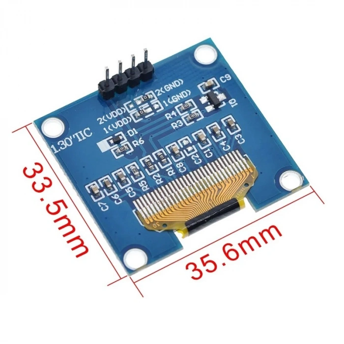 1.3 inch 128x64 Mavi Oled Grafik Lcd Ekran SH1106 4 Pin I2C