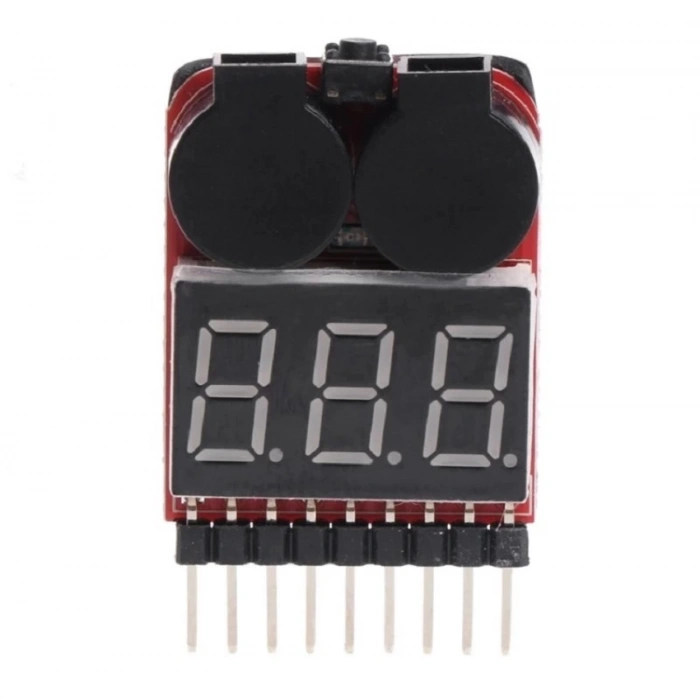 1-8s Lipo Li-ion Battery Voltaj Test ve Alarm Modülü