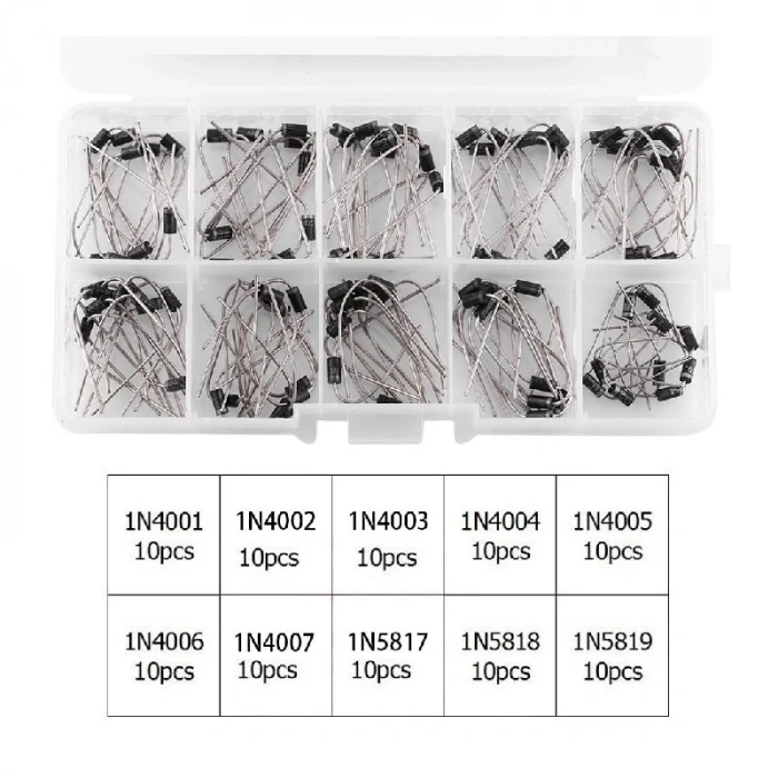 100 Parça Diyot Seti DO-41 Kılıf – Kutulu