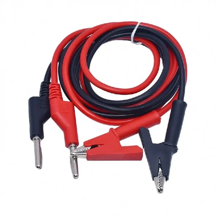1000V 12A Krokodil Banana Kablo Çifti 1 Metre Yüksek Akım Probu Multimetre Güç Kaynağı Test