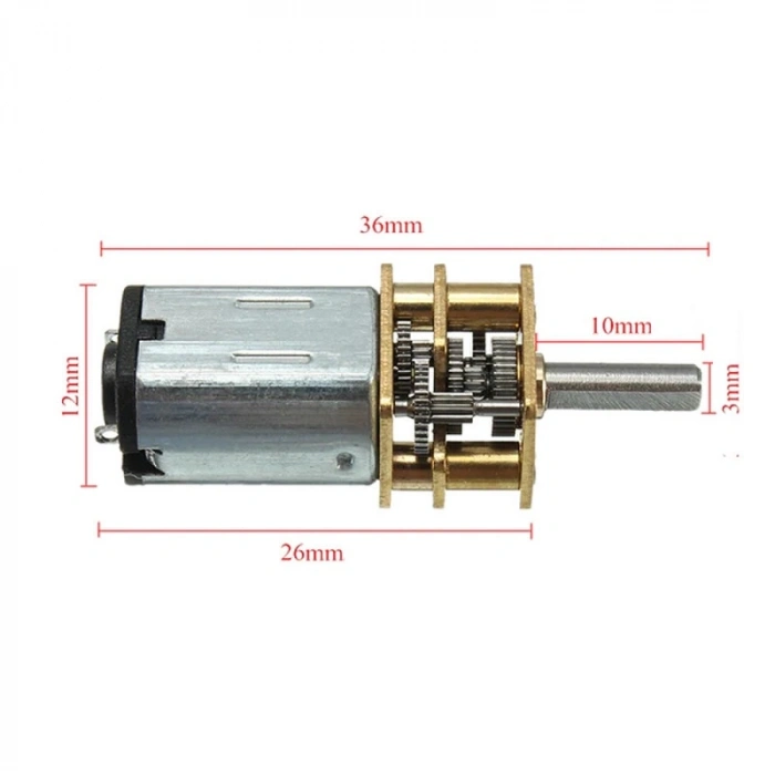 12V 1200Rpm Micro Dc Motor GA12-N20