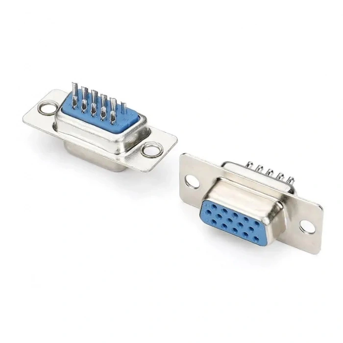 15 Pin Dişi D-Sub VGA Konnektör Fiş Lehimli
