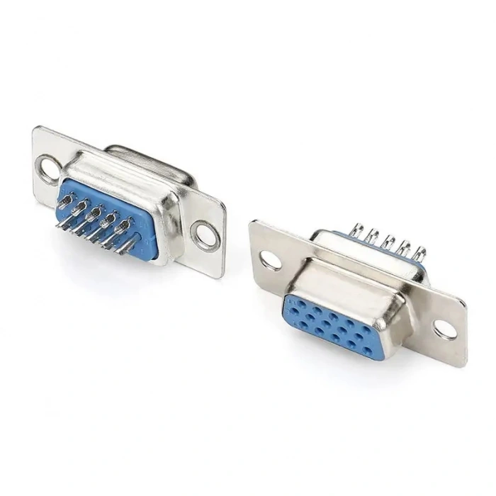 15 Pin Dişi D-Sub VGA Konnektör Fiş Lehimli