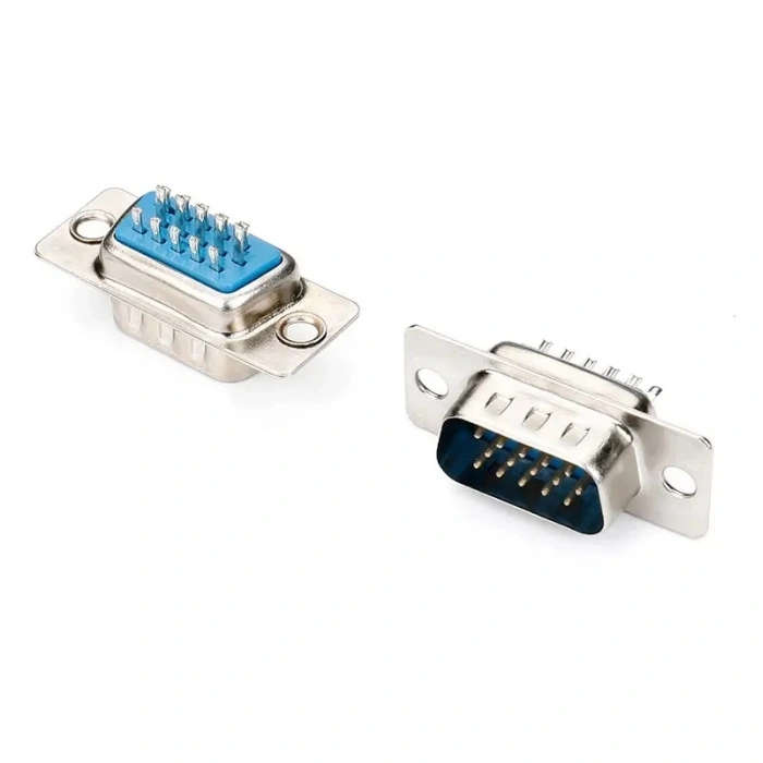 15 Pin Erkek D-Sub VGA Konnektör Fiş Lehimli