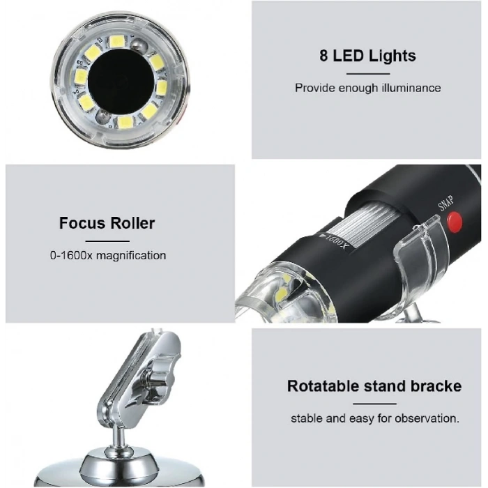 1600X USB Dijital Mikroskop