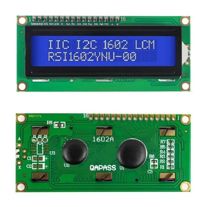 16x2 LCD EKRAN - Mavi 2x16 Screen Display