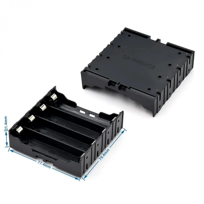 18650 Dörtlü Pil Kutusu Pil Yuvası