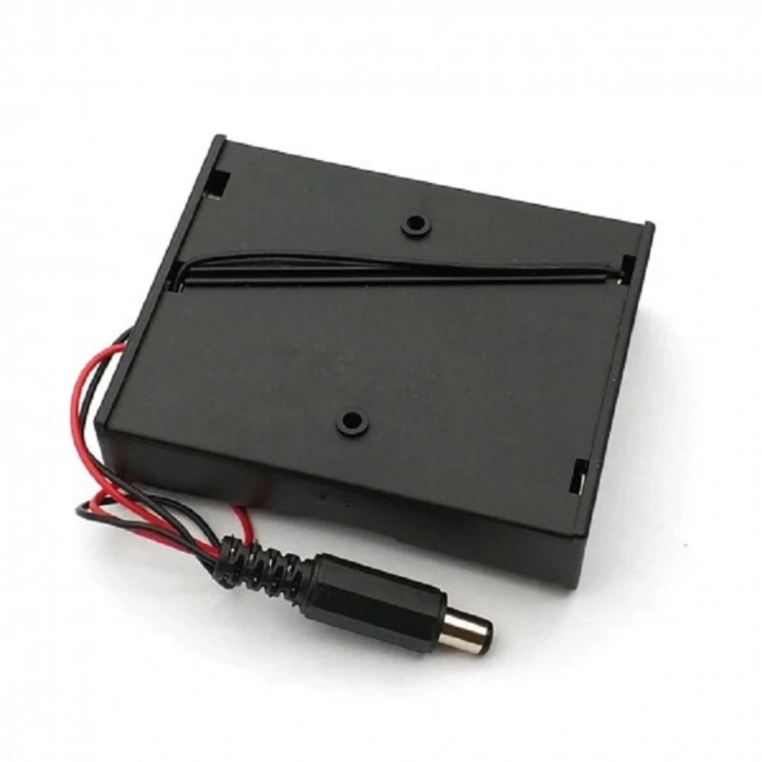 18650 Pil Yuvası 3lü 2.1mm Adaptör Soketli 3 Adet 11.1V Seri Lityum Lion Batarya Kutusu Tutucu