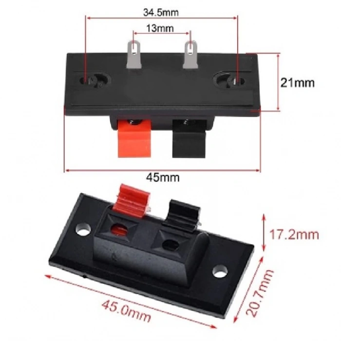 2 li Hoparlör Terminali Kablo Soketi