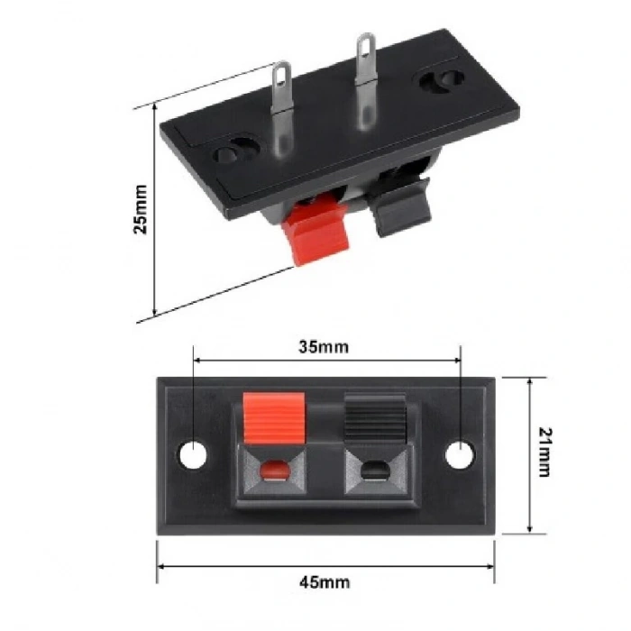 2 li Hoparlör Terminali Kablo Soketi