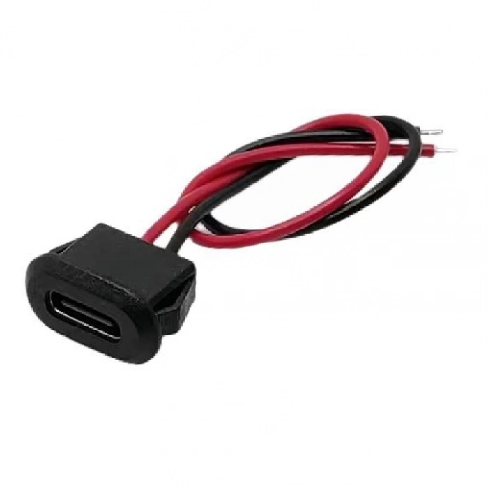 2 Pin Type C Usb Uzatma Kablosu-Syah