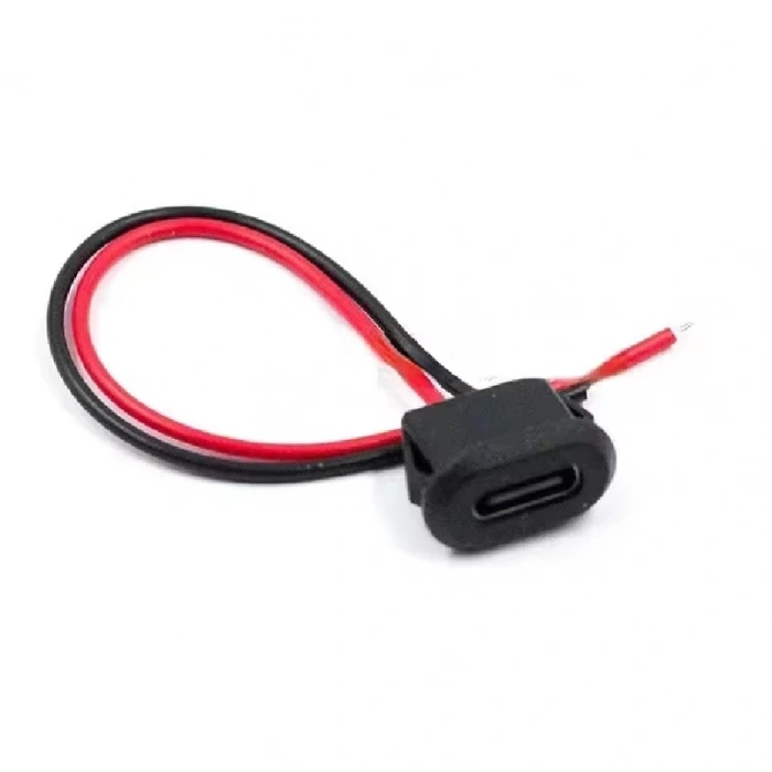 2 Pin Type C Usb Uzatma Kablosu-Syah