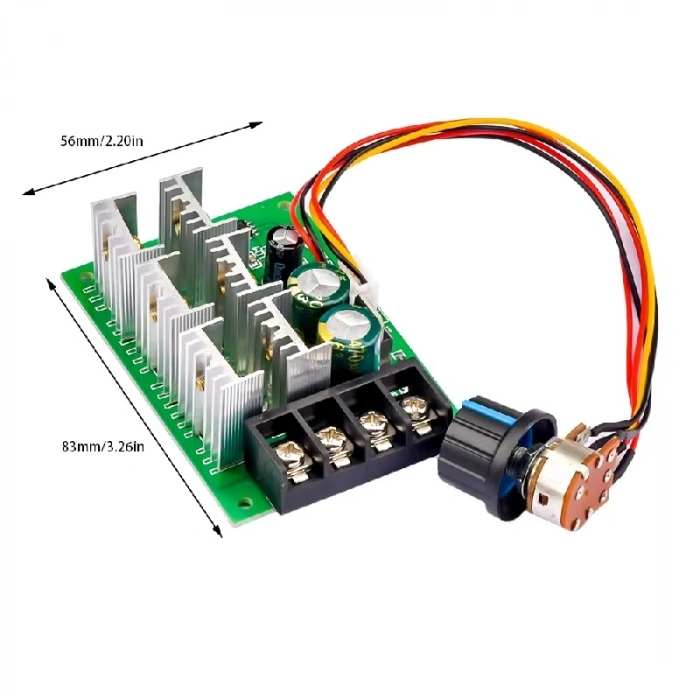 2000W DC 9V-55V 40A PWM DC Motor Hız Kontrolcüsü