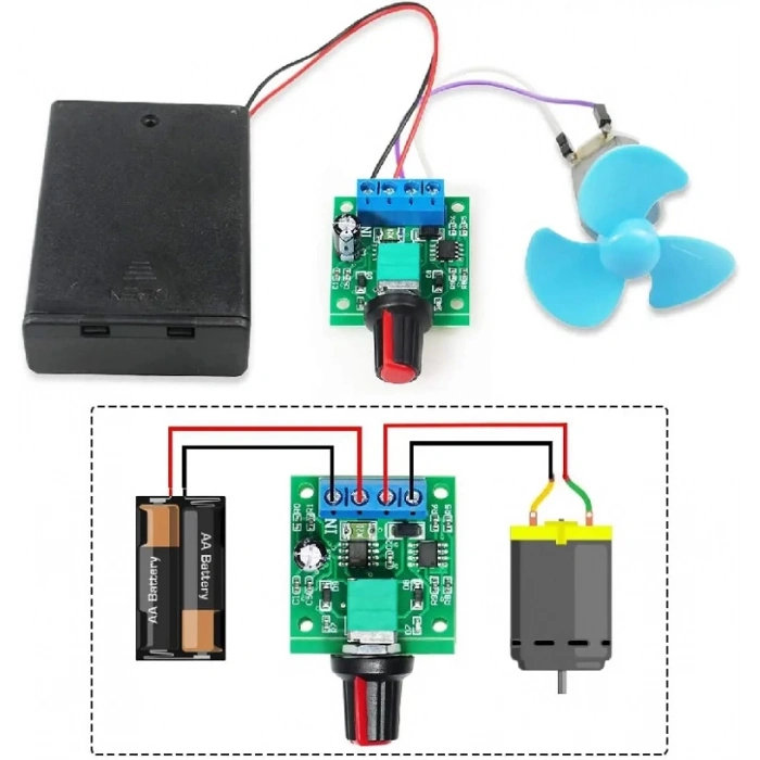 2A DC 15V Motor Pwm Hız Kontrol Devresi