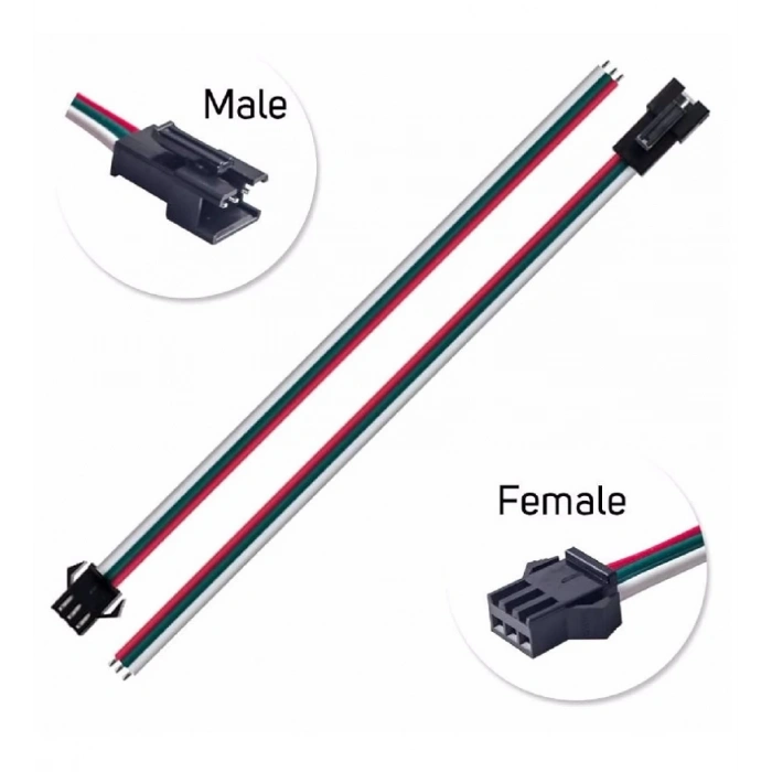 3 Pin JST SM 10cm Kablo Çifti