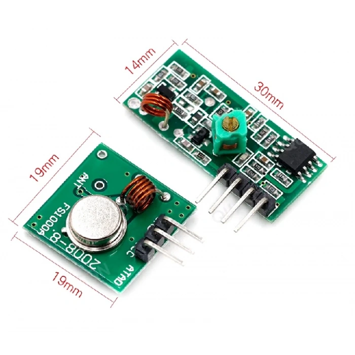 315Mhz RF Alıcı Verici Modül Çifti Kablosuz Haberleşme Kumanda