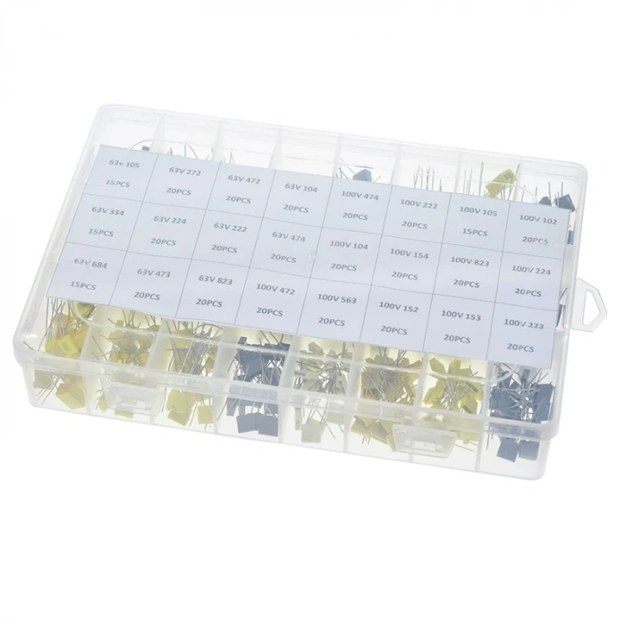 460 Adet nF/mF Polyester Kondansatör Seti  - Kutulu