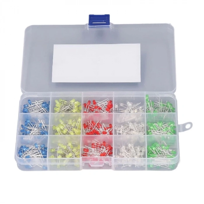 500 Adet 3mm Led Seti - Kutulu