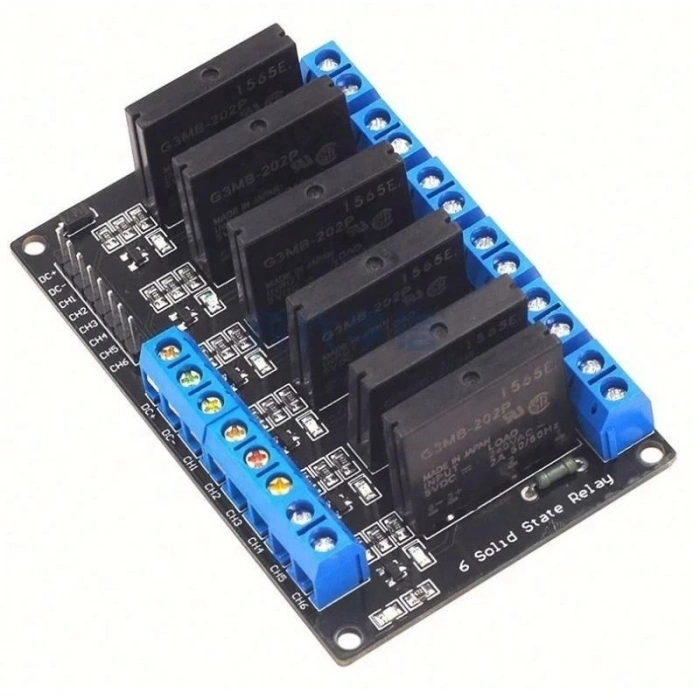 5V - 6 Kanal Solid State Röle Kartı (5V 2A)