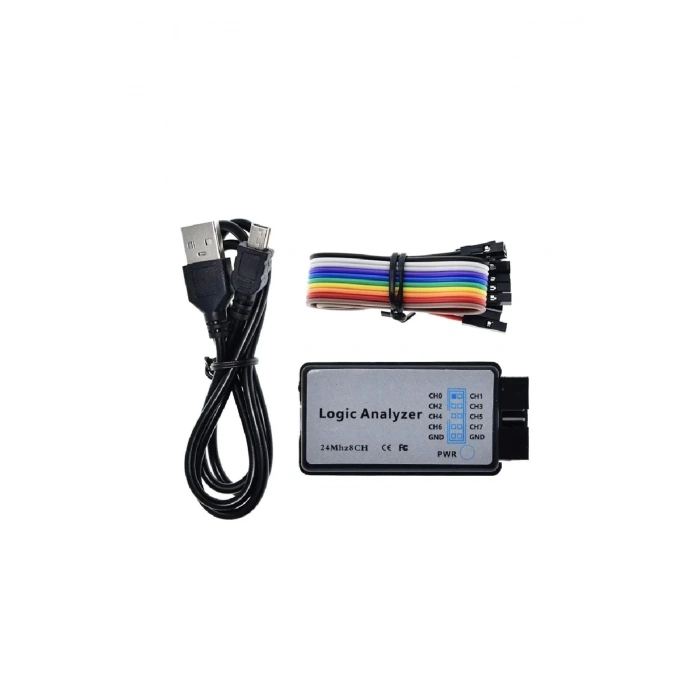 Usb Analizör 24 mhz 8 Kanal Uyumlu Spı I2c Uart Can Dmx512 Profesyonel Data Inceleme Debug Aracı