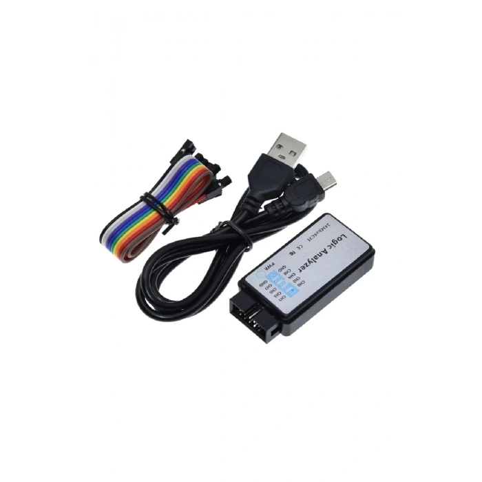 Usb Analizör 24 mhz 8 Kanal Uyumlu Spı I2c Uart Can Dmx512 Profesyonel Data Inceleme Debug Aracı