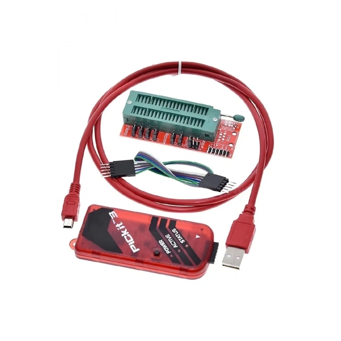 Pıckıt3 Klon (Çin) + Zif Adaptör -- Pickit 3 Pic Programlayıcı