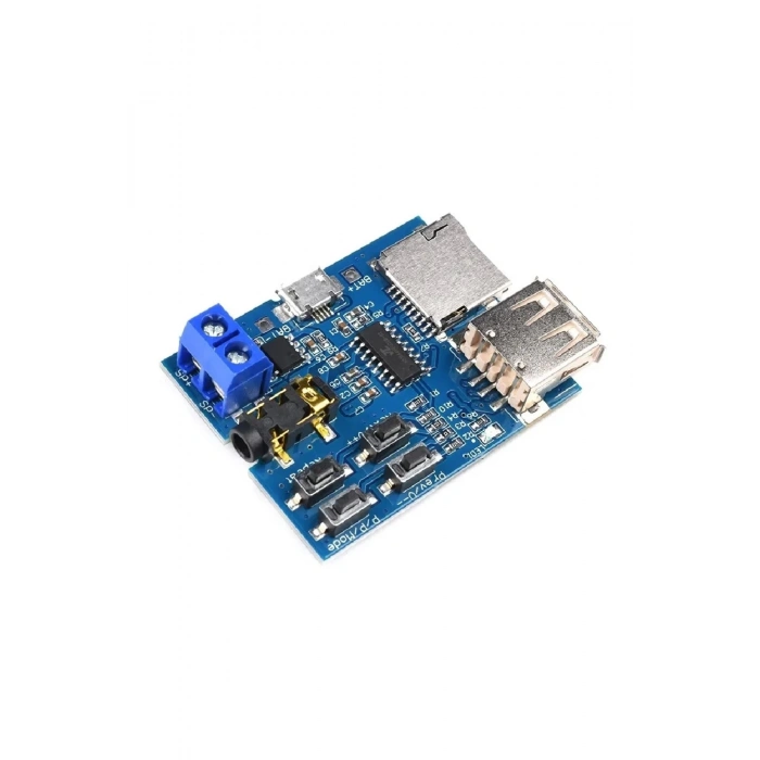 Tf Kart Ve Usb Flash Disk Girişli Oynatıcı Modül (Mp3 Formatı) Uyumlu