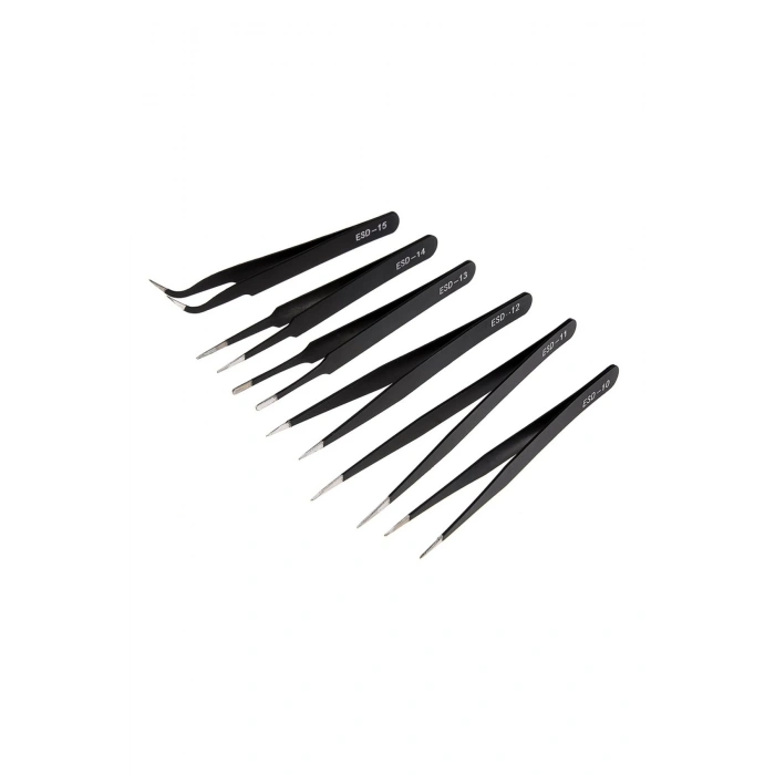 Hassas Elektronik Cımbız Seti 6 Çeşit Antistatik Çelik Tweezer Set