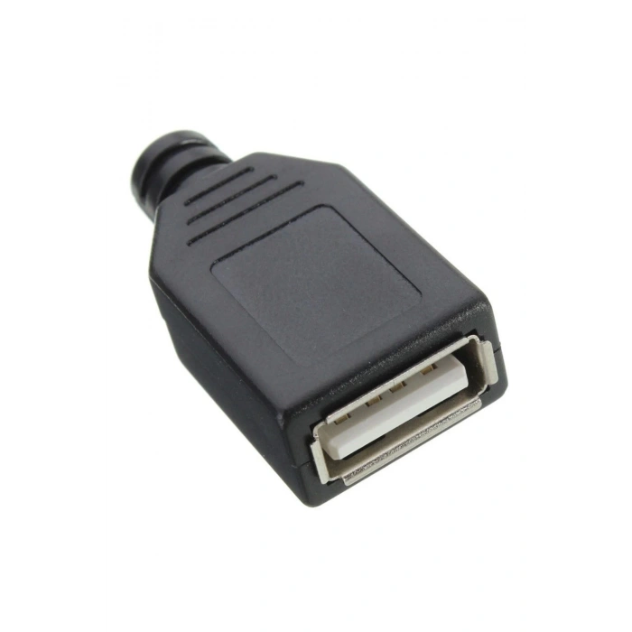 4 Pin Dişi Usb Soket - Plastik Kapaklı Usb Bağlantı