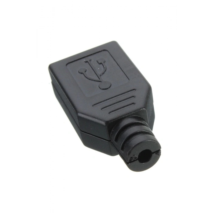 4 Pin Dişi Usb Soket - Plastik Kapaklı Usb Bağlantı