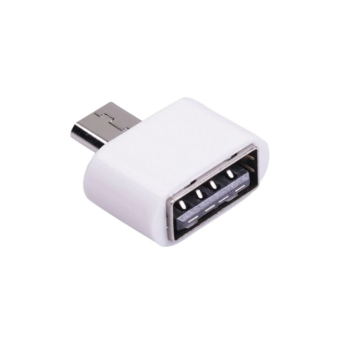 Mikro Usb Host Otg Dönüştürücü Çevirici Adaptör Beyaz