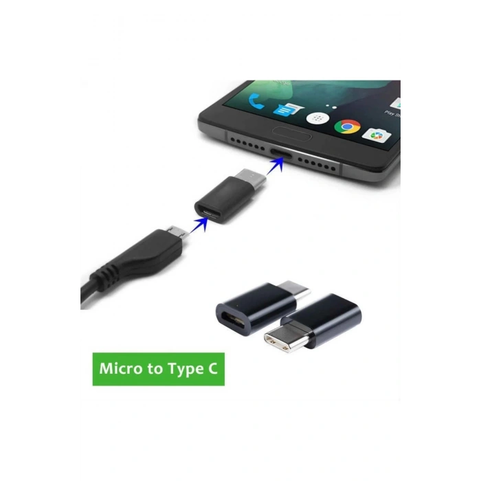 Usb 3.1 Type-c To Mikro Usb Şarj Çevirici Dönüştürücü Adaptör