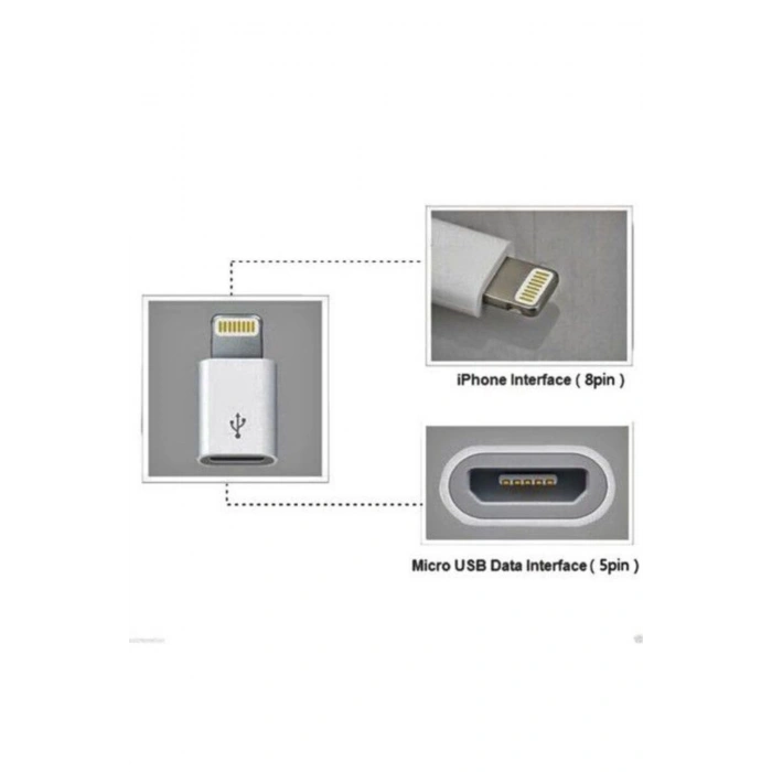 Mikro Usb To Iphone Çevirici Adaptör 8 Pin Iphone 5 5s 5e 6 6s 6 Plus 6s Plus 7 7plus